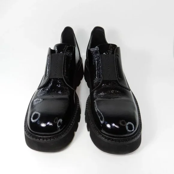PEDRO GARCIA Silvia Platform Loafers Size 41 11 Black Patent Leather NEW - Picture 8 of 15